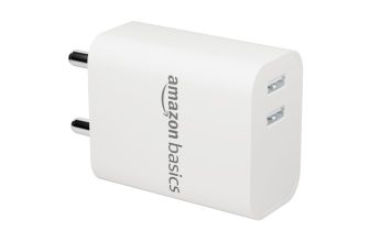 Amazon Basics 12W Dual Port Fast Charger At Rs.199